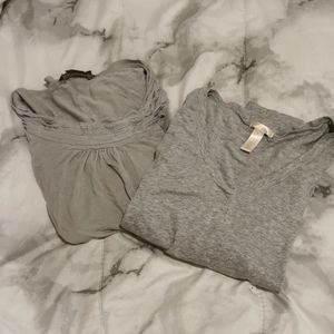 5/$10 Two Basic Gray Shirts